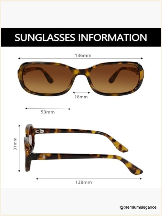 Retro Rectangular Sunglasses for Women 90s Slim Narrow Cute Sun Glasses